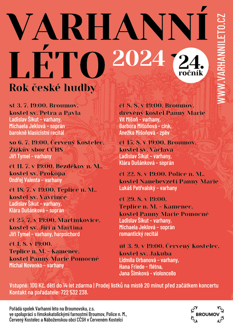 VARHANNÍ LÉTO 2024: Rok české hudby